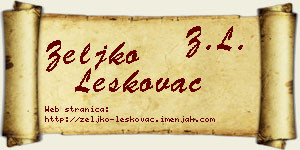 Željko Leskovac vizit kartica